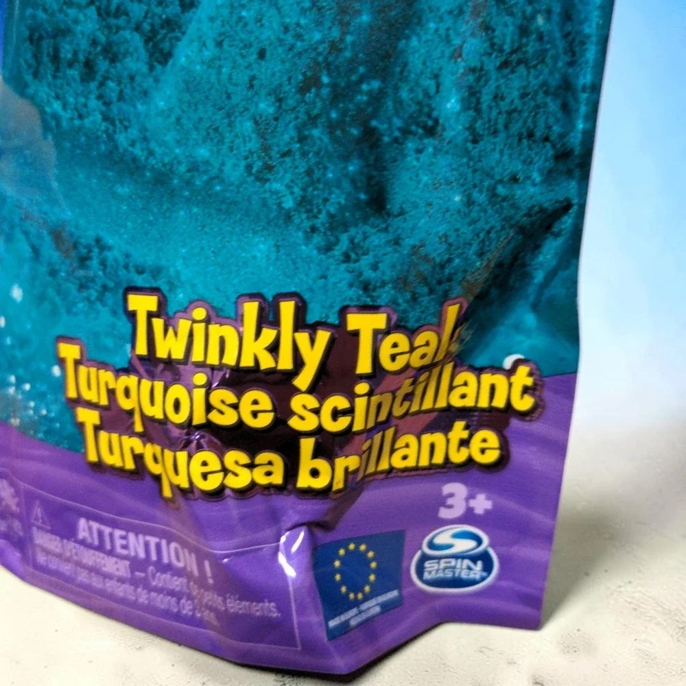 Kinetic Sand Shimmer Twinkly Teal 2lb Bag Spin Master Sensory Play Toy NEW
